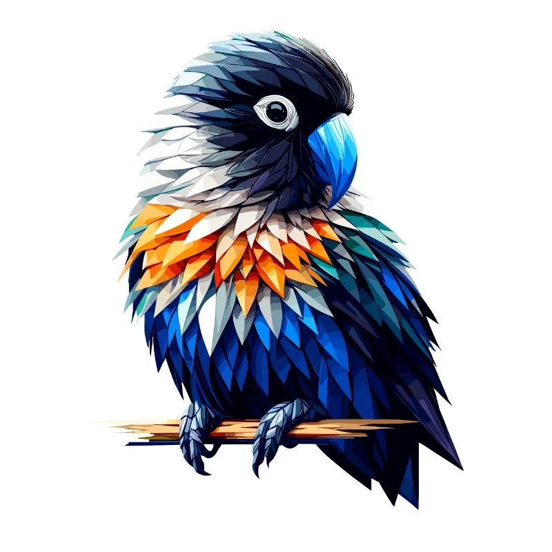 Polygon Art Inséparable Observation des oiseaux