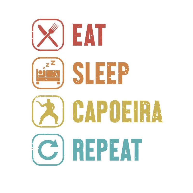 Manger Dormir Capoeira Répéter Capoeirista Ginga Danse