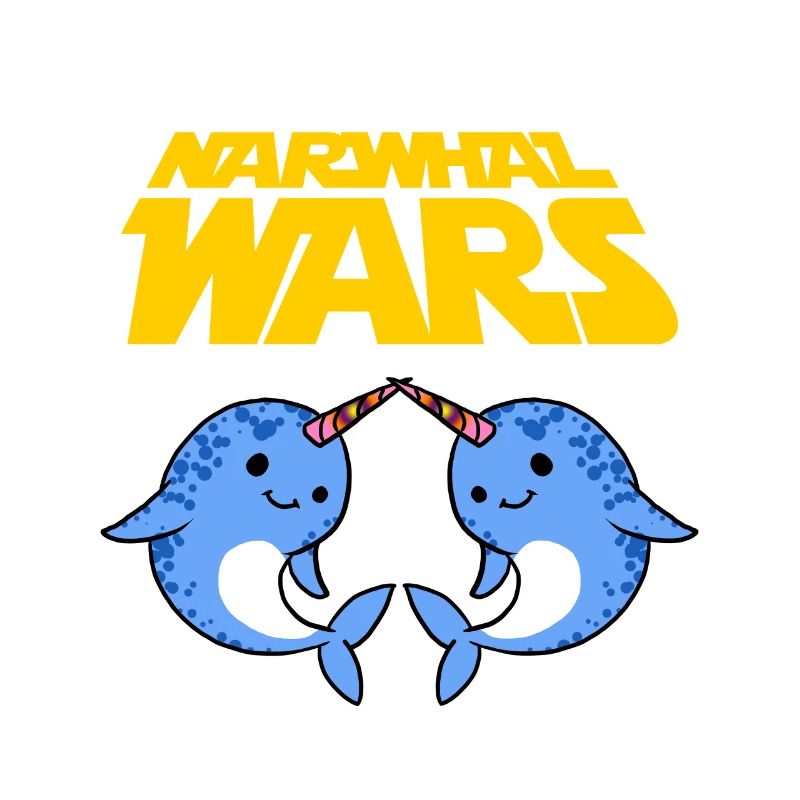 Narwhal Wars Drôle Deux Mignon Deep Sea Creature Pun