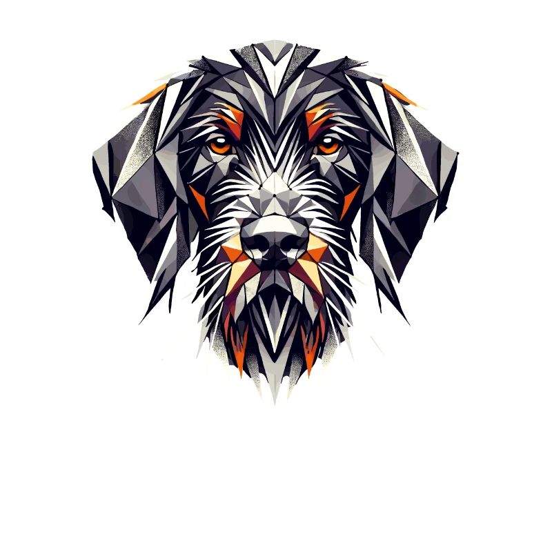 Geometric Art German Wirehaired Pointer
