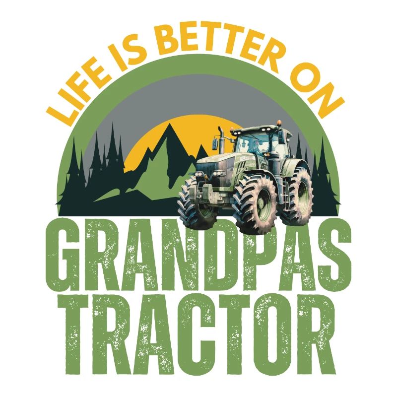 Das Leben ist besser auf Opas Traktor