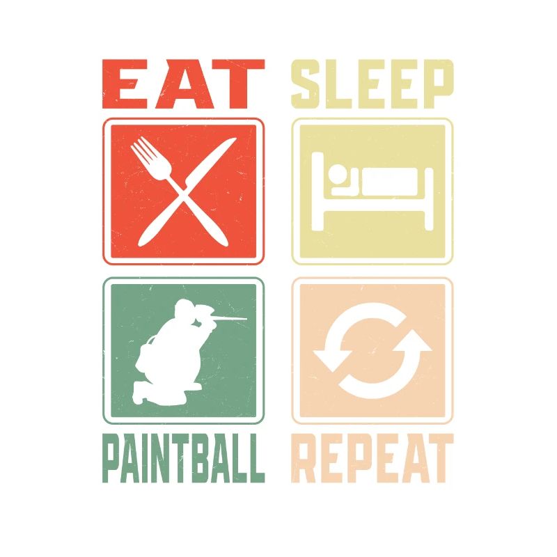 Manger dormir Paintball Répéter Paintballer Tactique Pl