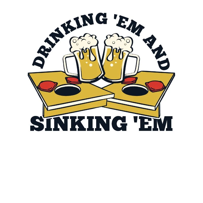 Drinking And Sinking Boards Bean Bag Game Cornhole
