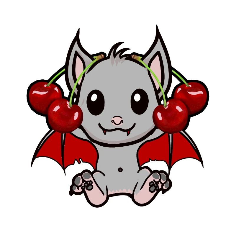 Halloween Bat Bats Cherries Cherry