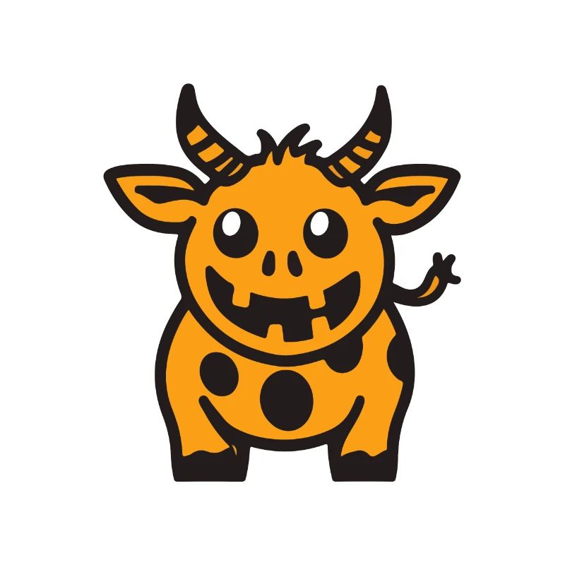 Cow Halloween Comic Funny