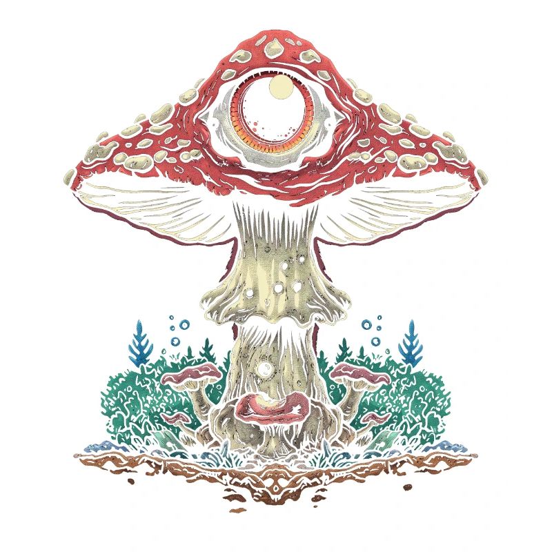 Cottagecore Weirdcore Esthétique Champignon Globe oculaire C