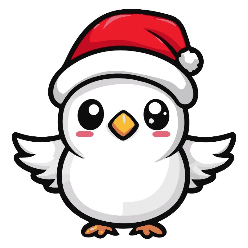 Colombe oiseau Noël mignon