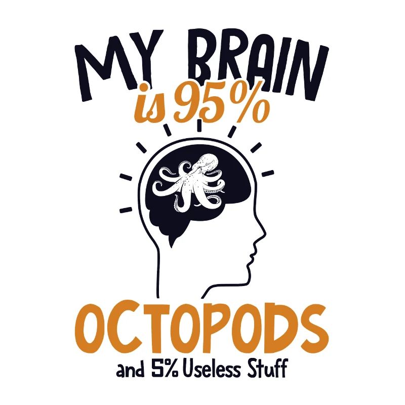 Mon cerveau est composé à 95% d’octopodes Octopodes Octopoda Lover