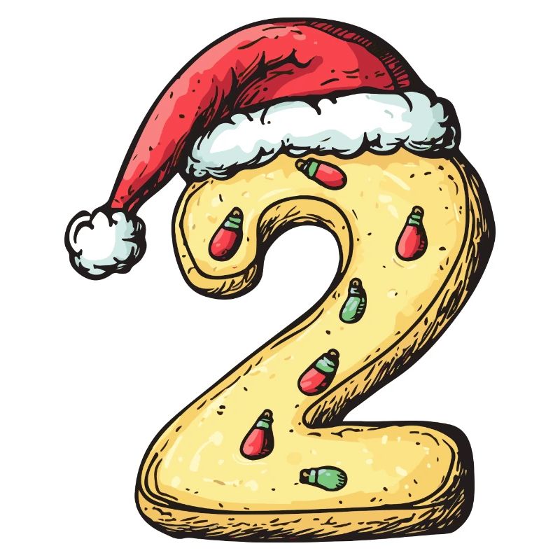 Biscuit de Noël à 2 chiffres