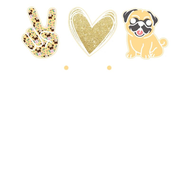 Frieden Liebe Mops Mutter Welpen Mutter Mops