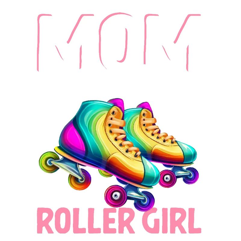 Mutter des Rollermädchens Rollschuhlaufen Roller