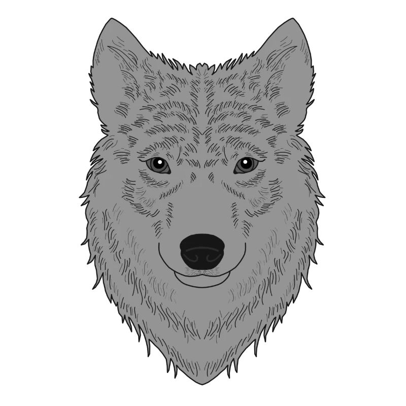 Conception graphique de visage de chien