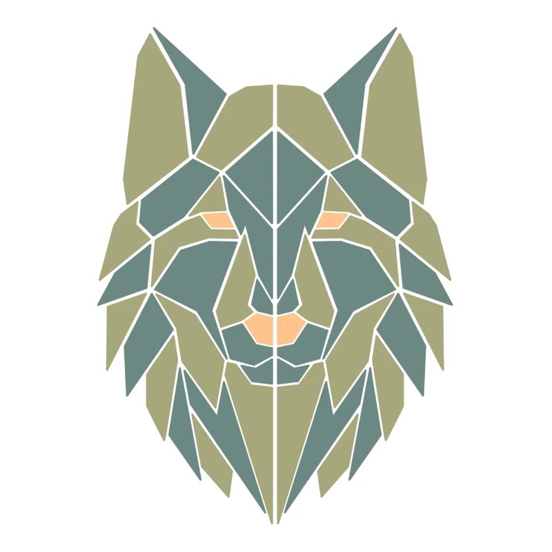 conception graphique de tête de chien colorée