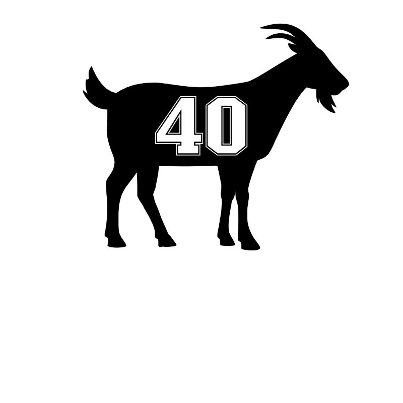 Ziege 40 G.O.A.T. Nummer vierzig Ziege