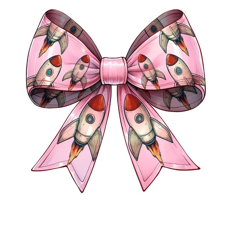 Coquettish Bow Space Rocket Space Shuttle