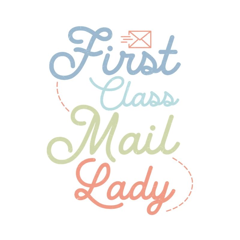 First Class Mail Lady Postal Worker Mail