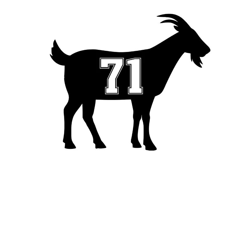 Ziege 71 G.O.A.T. Nummer einundsiebzig Ziege