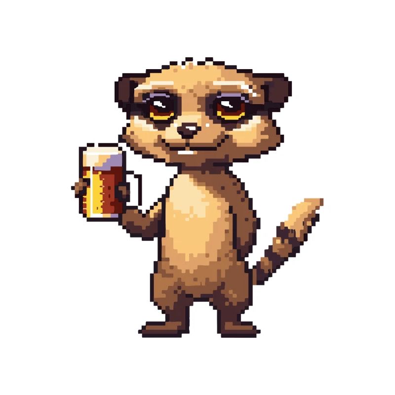 Erdmännchen Pixel Bier