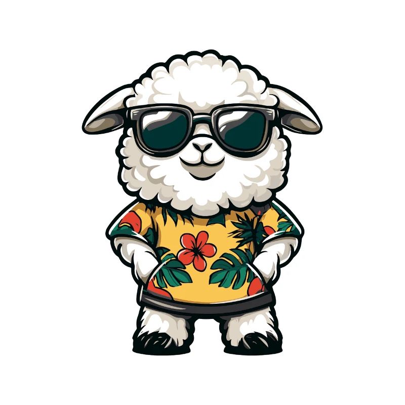 Sheep Comic Funny Summer