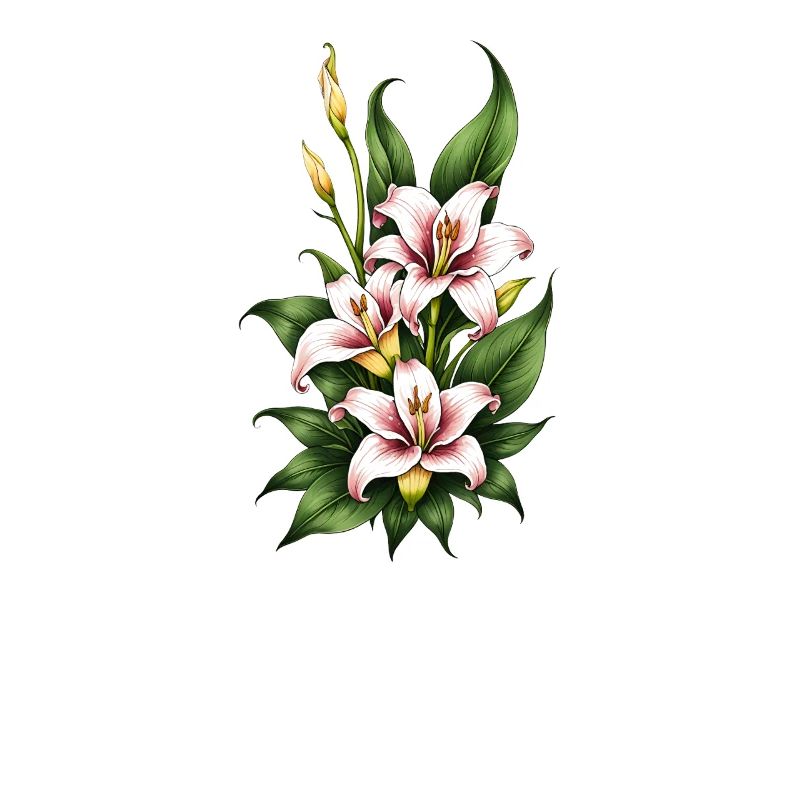 Pink & White Lily Bloom