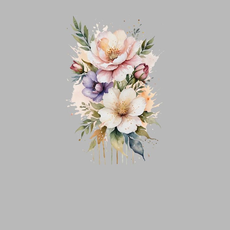Ätherisches Aquarell Blumenstrauß