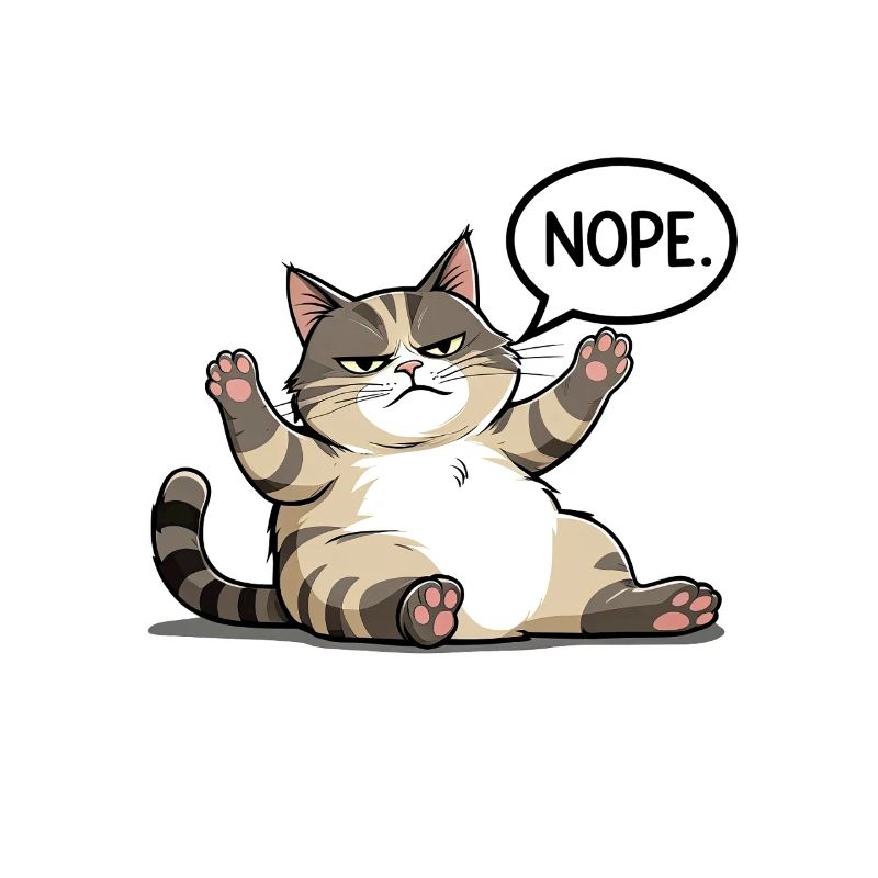 Genervte Katze sagt „NOPE“ – Kein Bock-Modus