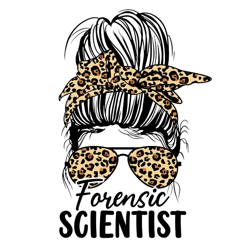 Médecin légiste Messy Bun Leopard Forensic