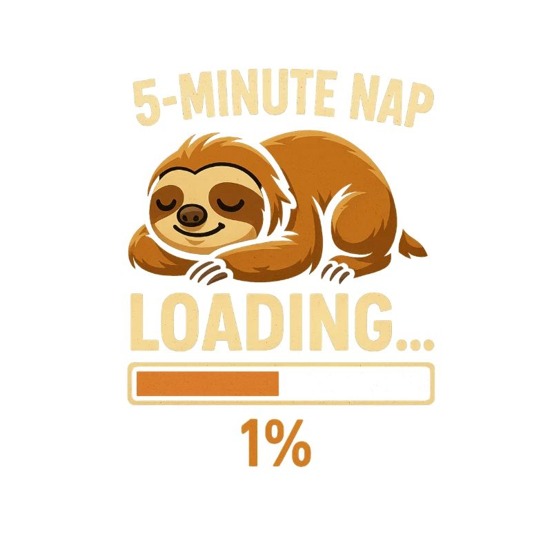 5-Minute Nap Loading… Sloth Progress-Bar Cute