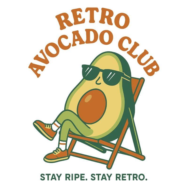 Avocat rétro avec lunettes de soleil