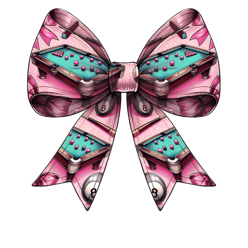 Coquette Bow Billard Table de billard Boules de queue