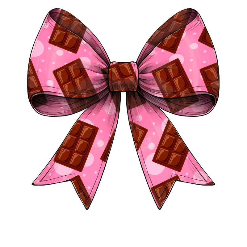 Coquette Bow Chocolate Candy Bar Pattern