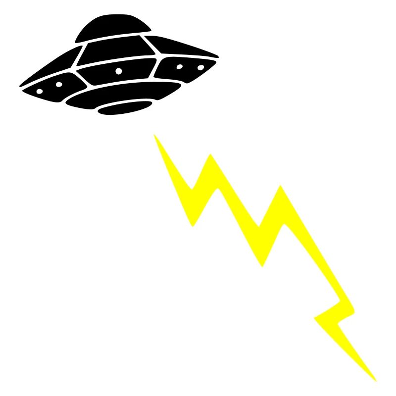 UFO Invasion Lightning Attack Alien Vector