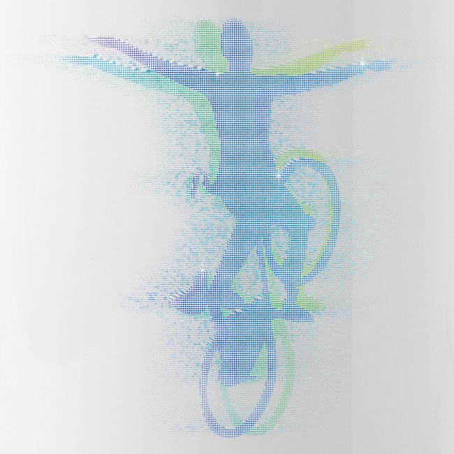 Ruota d'| Pixel ciclistico artistico blu