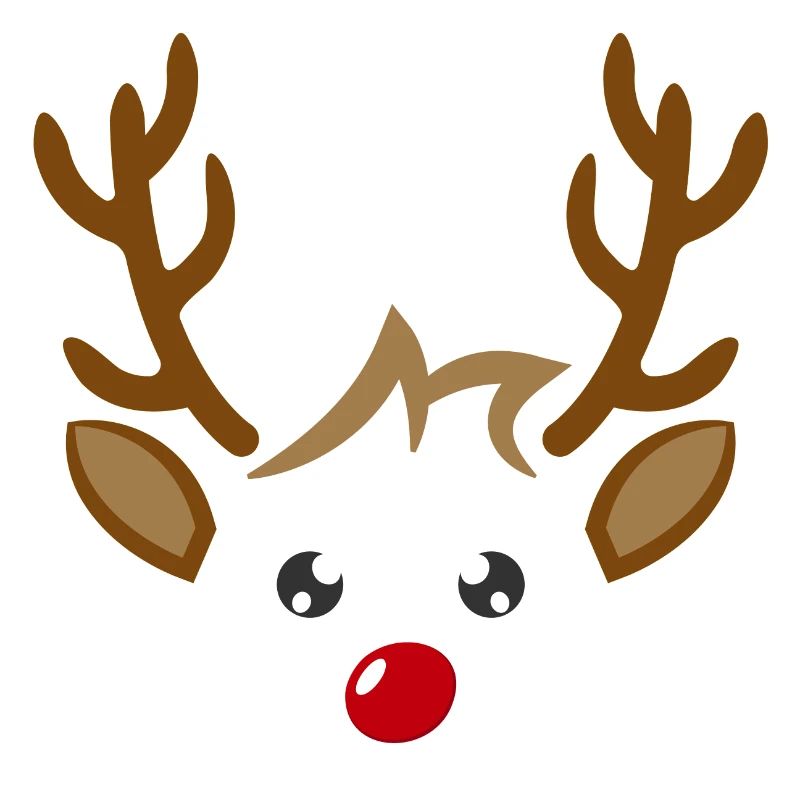 Visage de garçon de renne mignon Noël Noël