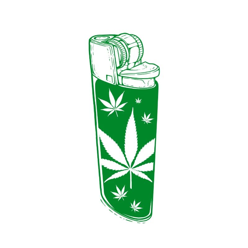 Green cannabis lighter