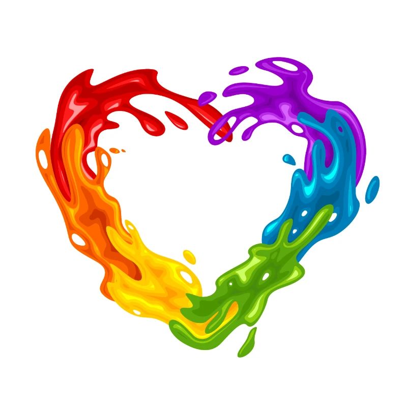 Rainbow-colored