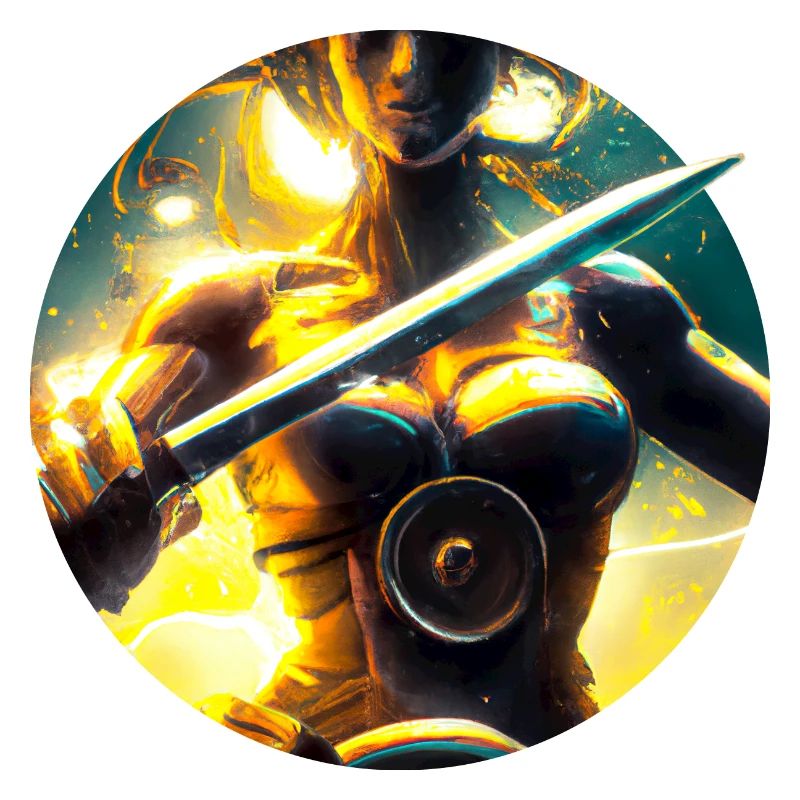 Héroïne de jeu avec épée