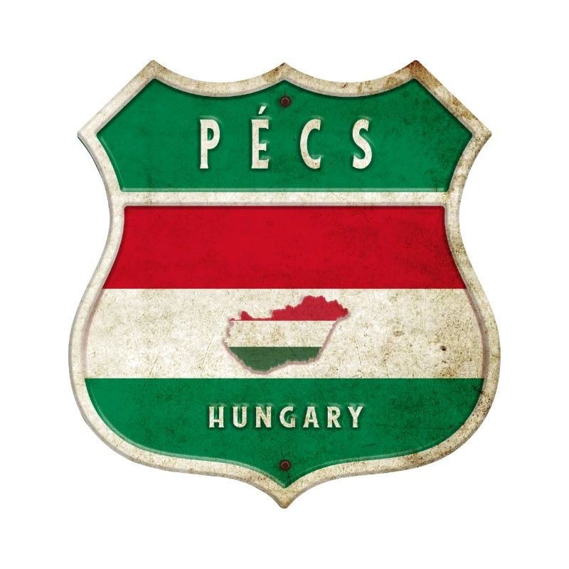 Design du drapeau de Pécs (Hongrie)