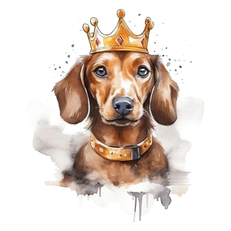 Teckel avec couronne