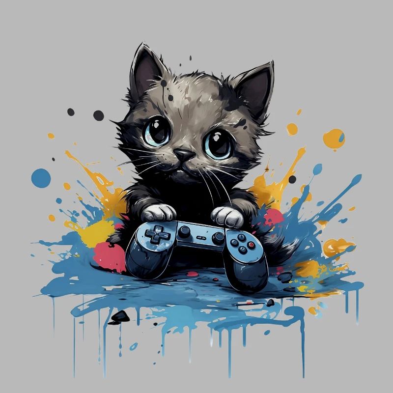 Design de jeu de chat mignon