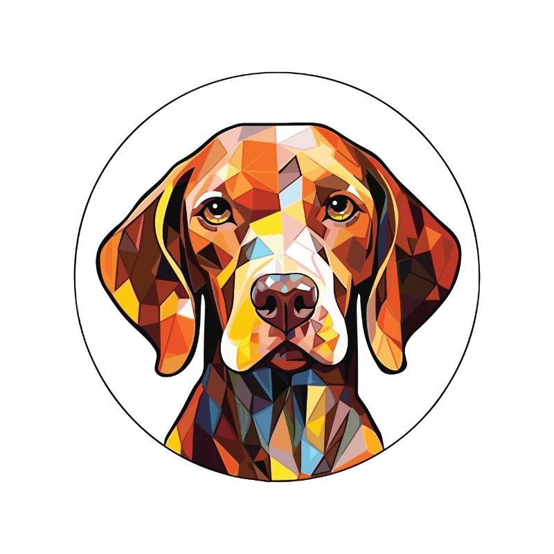 Ariege Pointer Dog Breed Watercolor Illustration