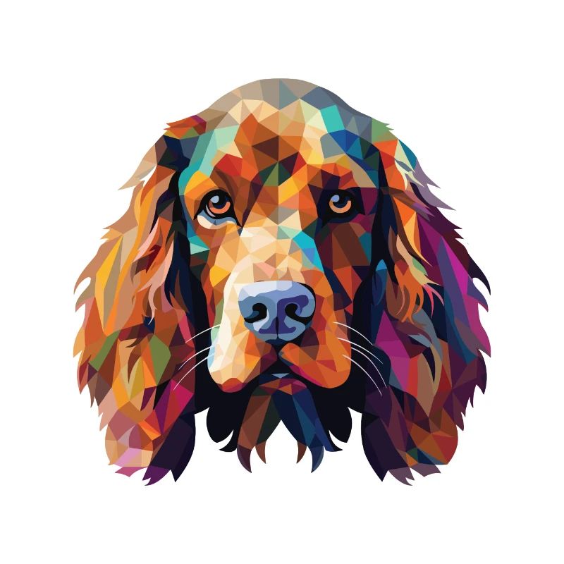 American Cocker Spaniel Hunderasse Aquarellglas