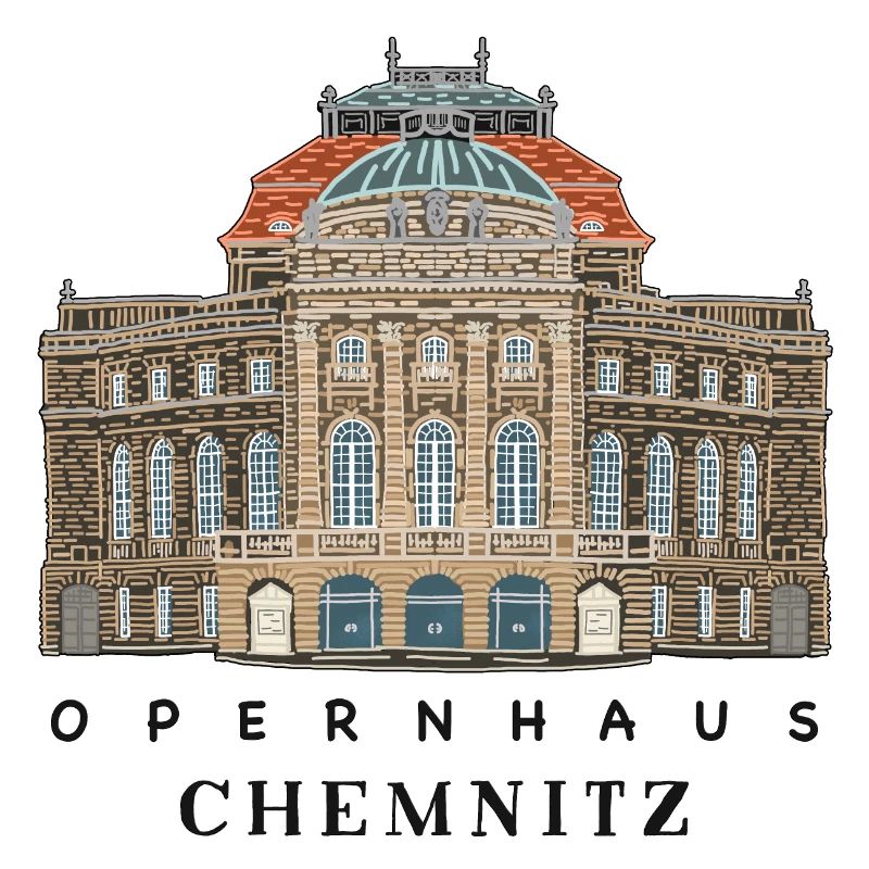Opéra de Chemnitz, Allemagne Dessin
