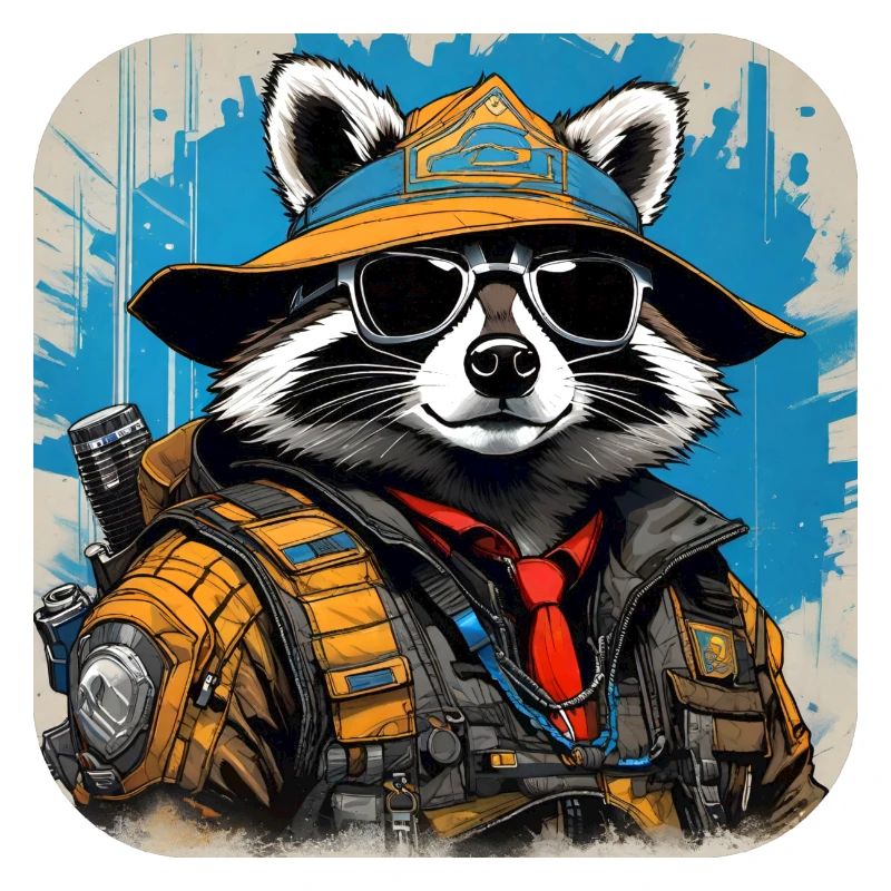 Cooler Cyberspace Waschbär