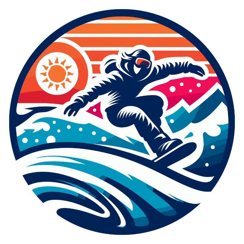 Expression Graphique d'un Snowboarder