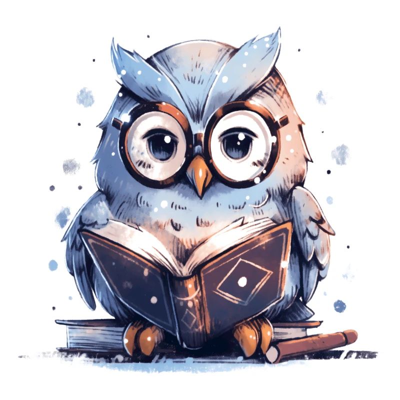 Süße Eule Buch Lesen Lesefan Bücher