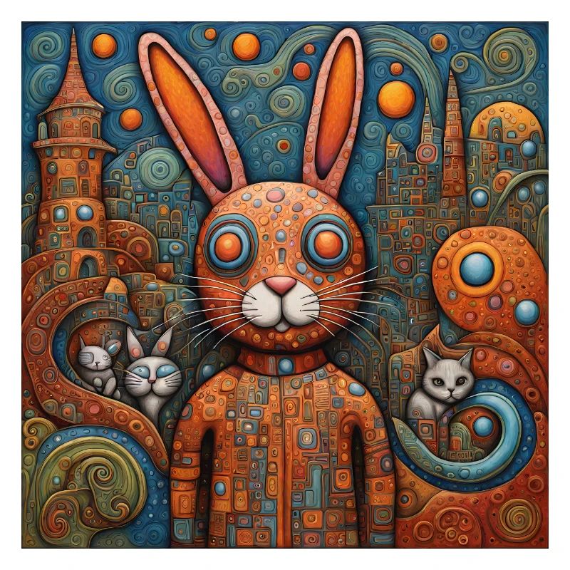 Surreal Pop Animals 9 Rabbit