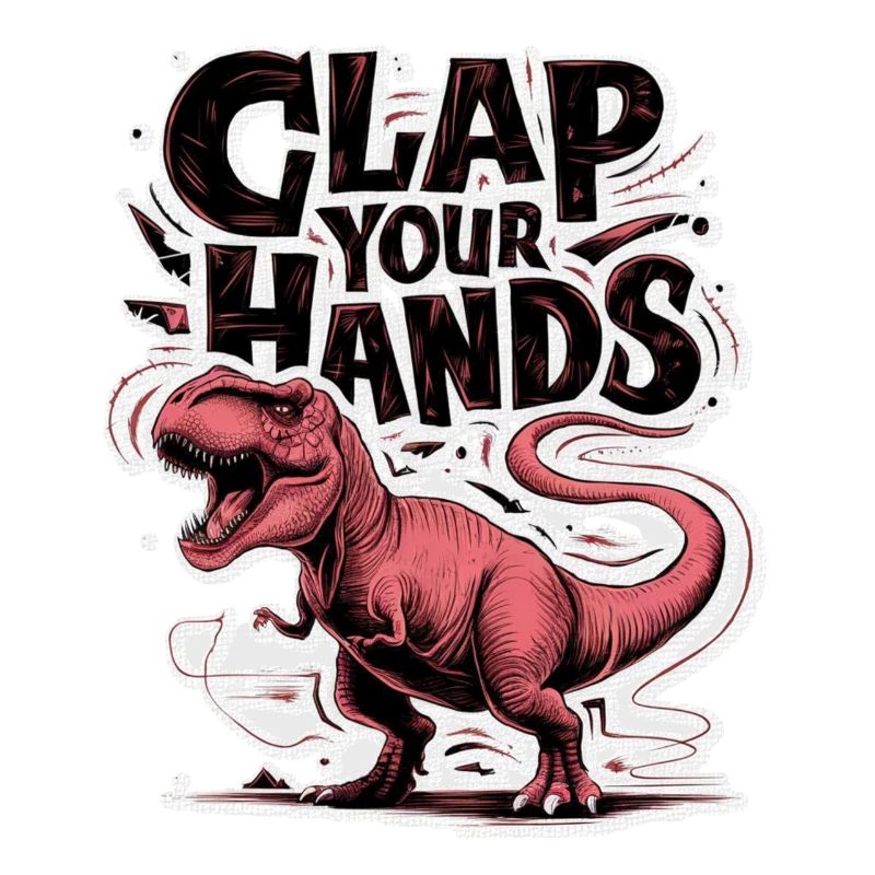 Dinosaur - clapping hands - humor