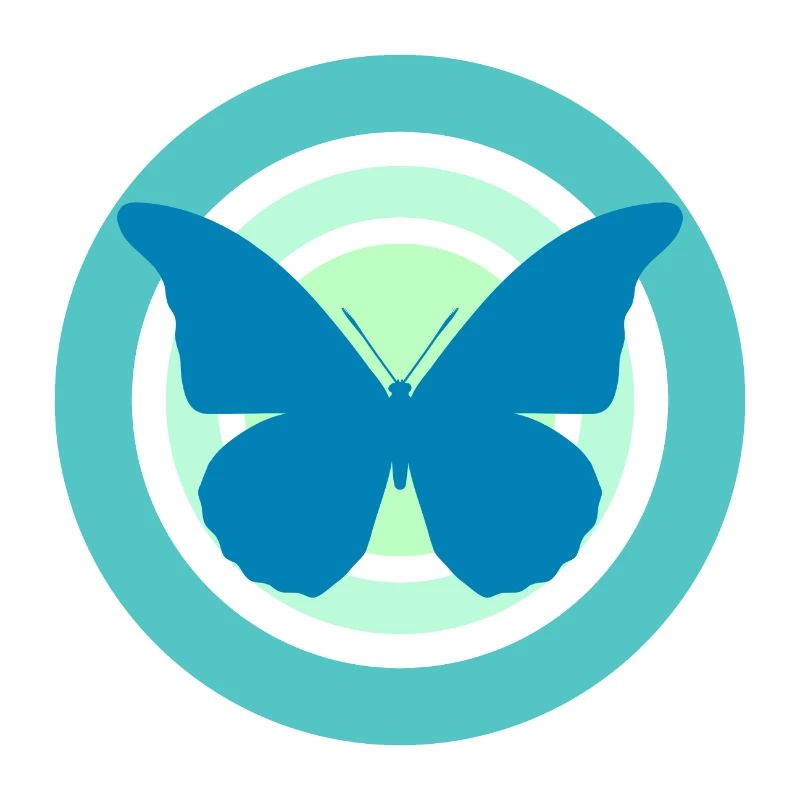 Tons verts papillon