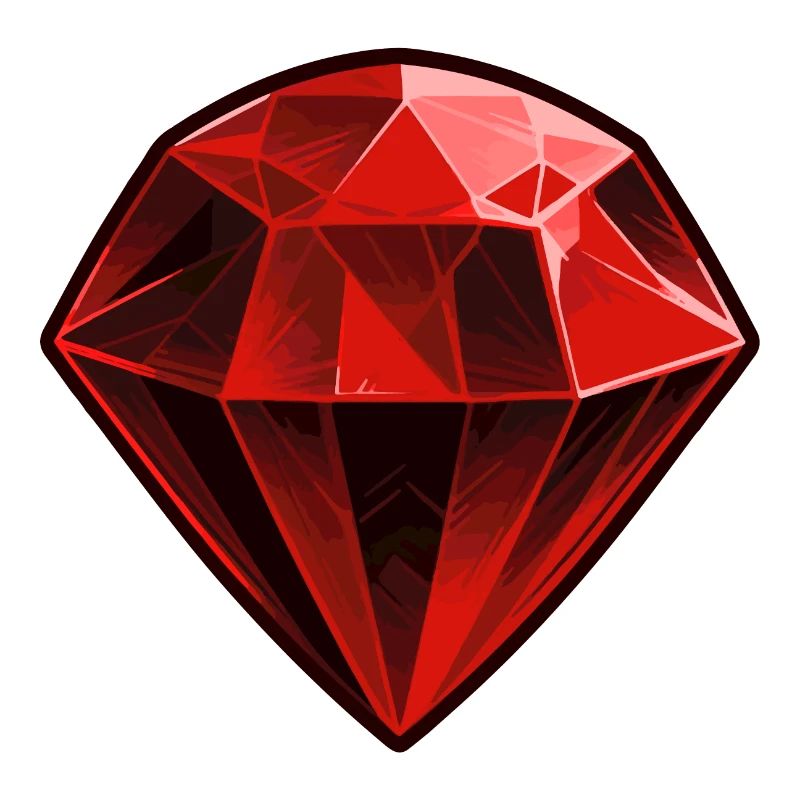 Précieuse pierre précieuse de rubis rouge